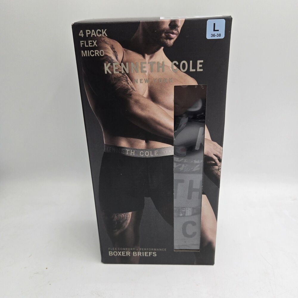 Kenneth Cole New York 4 Pack Boxer Briefs Size Large Multicolor New Stretchy